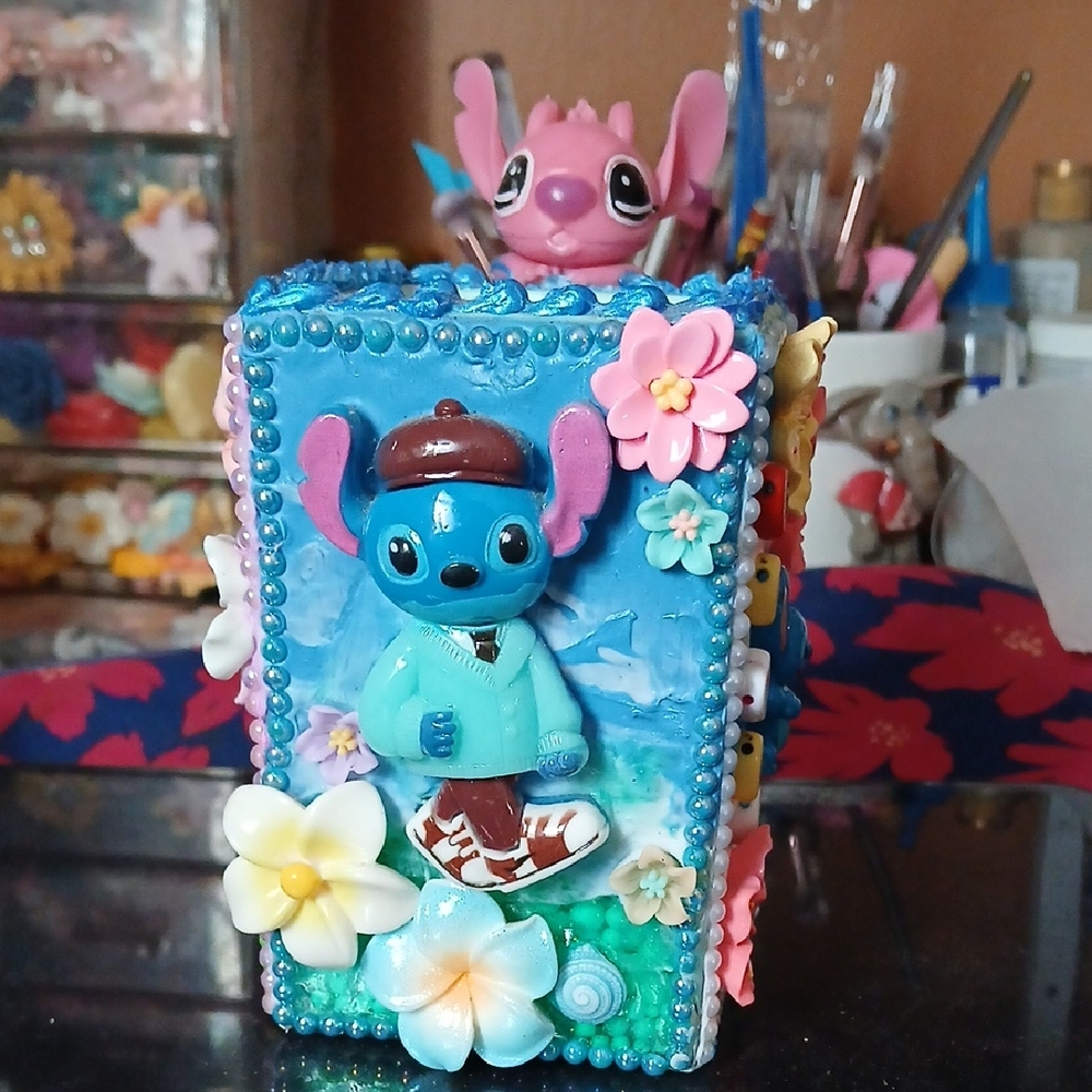 Stitch Decorative Pencil Box Or Make Up Brush Holder